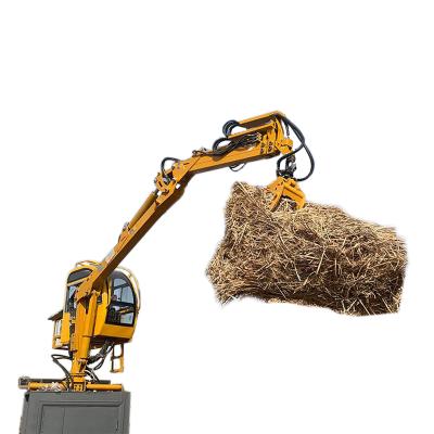 China Factory hydraulic wooden grass grab crane grass gripple crane for sale