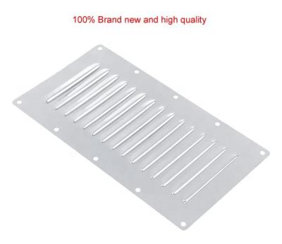 China Boat Hardware Fitting Marine Square Air Vent Louver Duct Grill Ventilation Fan Grill Cover Marine Grade Stainless Steel 304 for sale