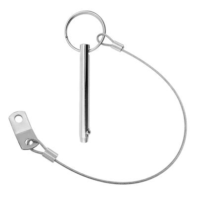 China Marine Hardware 5/16inch Quick Release Pin with Lanyard Boat Bimini Top Deck Hinge for sale