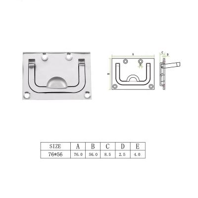 China Square Locking Pontoon Boat 316 Stainless Steel Hatch Handles 57*76mm Brush Polishing Boats and Tent Marine Hatch Yacht Accessories For for sale