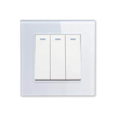 China Home Appliance Wholesale 3 Gang 1 Way Installation UK Vintage Electric Concealed Wall Switch Saudi Arabia for sale