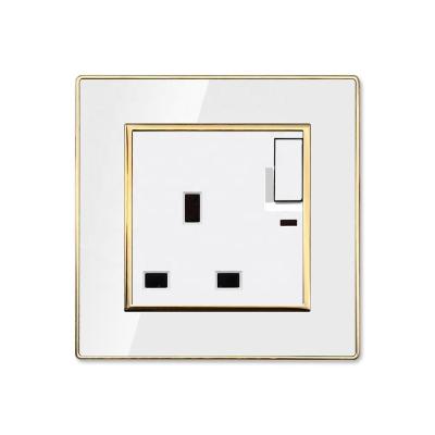 China British Saudi Arabia Standard 220V 16A Electrical Light Wall Sockets Hot Sale Residential/Multipurpose Switch With Neon for sale