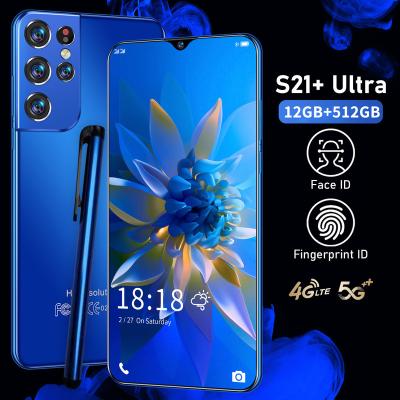 China Global Hot Sale S21 Ultra Android Smartphone 16GB+512GB Fingerprint Version Mobile Phone 4G 5G Dual Sim Card Wholesale S21U Mobile Phones for sale