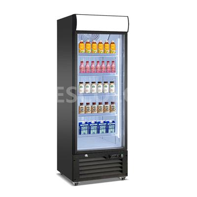 China Good Quality Single-temperature Adjustable Height And Handle Vertical Extruded Glass Door Fridge Beverage Refrigerator for sale