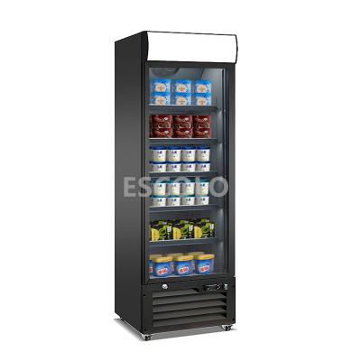 China Energy Efficiency Supermarket Single Glass Door Freezer With Freezer for sale