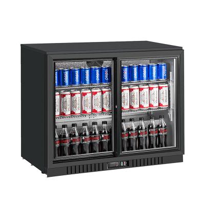 China Commercial Single-temperature Fan Cooling Mini Bar Undercounter Cooler Refrigerator for sale