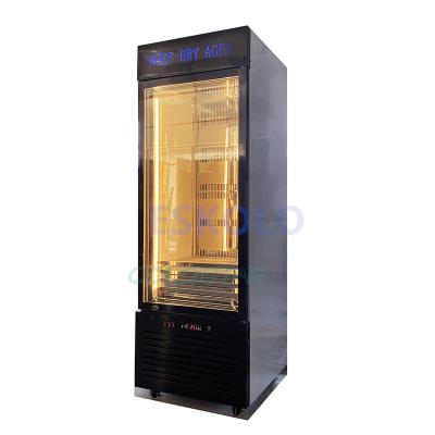 China Single-Temperature Single Door Heated Glass Storage Cabinet Flesh Aging Dry Meat Refrigerator Nobody for sale