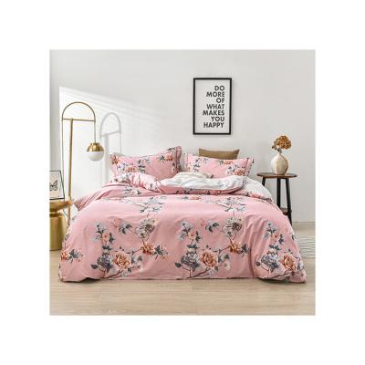 China Factory Direct Sale Single Pink 100% Cotton Home Bedding 4pcs Set for sale