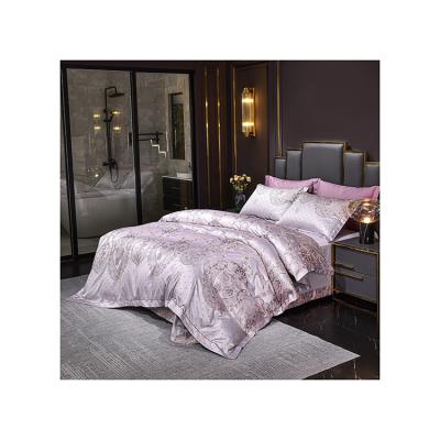 China Sale Luxury Pink Good Price Simple Luxury Home Bedding 4pcs Set for sale