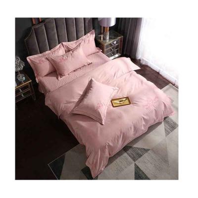 China 100% Luxury Home Bedding Fabric Guaranteed Single Cotton Quality Bed Sheet 4 Pcs Sets for sale