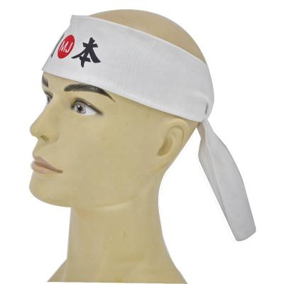 China Tradition Style White Cotton Head Band Hachimaki Hinomaru Nippon Japanese Traditional Kanji for sale