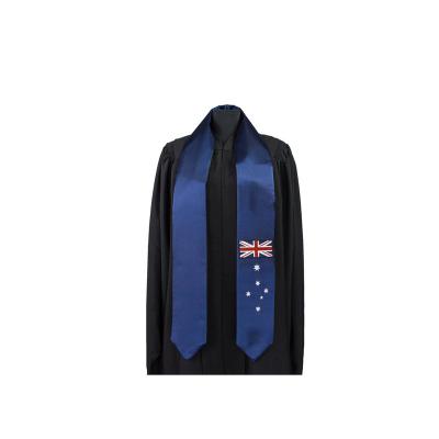 China Polyester 2023 Fashion Blue Graduation Stole Honor Stole For Graduation Events for sale