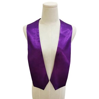 China 2023 New Fashion Unisex Polyester Adult Purple Single Graduation Stole Sash 60