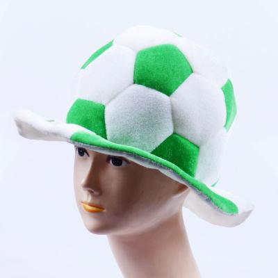 China Plush Football Shape Football Fan Hat Accessories Carnival Hat Cheer Hat For Football Fans And Sports Party for sale