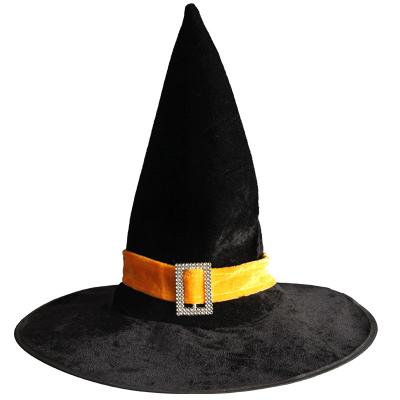 China Polyester Halloween Decoration Witch Hat Halloween Witch Hat For Kids Party Decor Supplies Outdoor Tree Hanging Ornament for sale