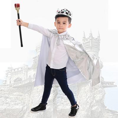 China Cheap Double Fiber Style Superhero Logo Customized Children's Reversible Halloween Cosplay Cartoon Cape for sale