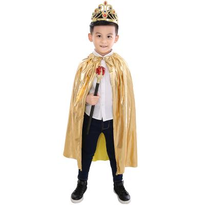 China Cheap Halloween 2022 Superhero Cape Cosplay Costume Funny Devil Cloak Boys And Girls Witch Pumpkin Horned Capes for sale