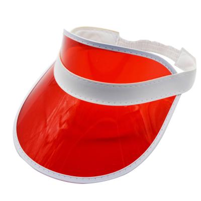 China Transparent UV Hat Logo Multicolor Customized Plastic Cap Women Sun Hat Golf PVC Protection Summer for sale