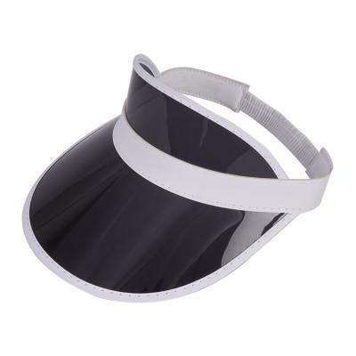 China Women Sun Hat Sun Protection Summer Use Cheap Transparent Colorful PVC Visor Sun Visor Hat for sale