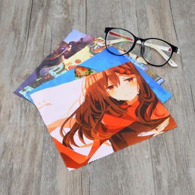 China Customized Sublimation Glass Cleaning Len Cloth White Customized Anti Fog Glasses Reusable Gift for sale