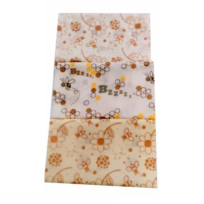 China Food Grade Beeswax Cloth Food Wrap Reusable Eco Friendly Beeswax Fresh Food Wrap for sale