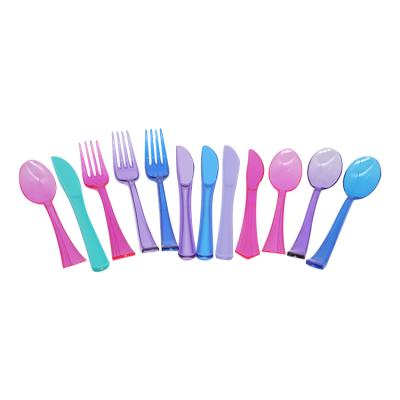 China Disposable Tableware Set Rose Gold Disposable Tableware for sale