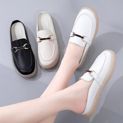 China Fashion trend 35-41 size 058 new version Korean casual halftone image leather white shoes small for sale