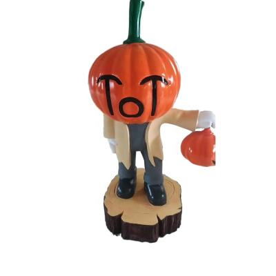 China Europe Outdoor Pumpkin Doll Decoration FRP Decoration Sculpture Halloween Landscape Sculpture Manufacturers Custom for sale