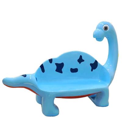 China Europe large dinosaur shaped FRP chair sculpture theme park amusement park simulation dinosaur resin chair for sale