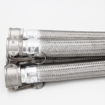 China Corrosion Resistant Type Construction Factory Modern Design Hot Sale Corrugated Flange Stainless Steel PTFE Lined Metal Braided Hose for sale