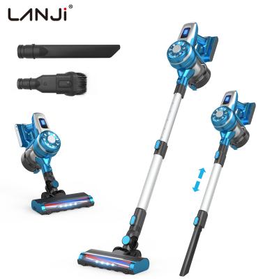 China LANJI Hotel OEM LJ-W10 Stick Broom Portable Rechargeable Cordless Vacuum Cleaner For Home for sale