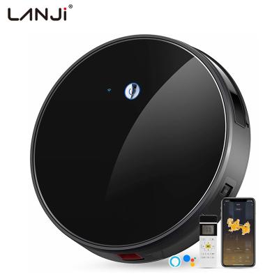 China Hotel LANJI Lefant Wifi APP Control Aspiradora Robot Wet And Dry Smart Robotic Fast Mopping Vacuum Cleaner With Water Tank for sale