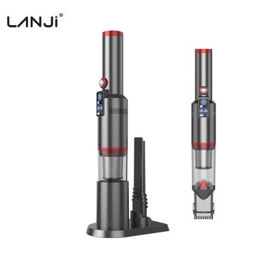 China Basic No Design LJ06 BLDC120W 16kPa Strong Power Cordless Car Vacuum Cleaner Household 2in1 LCD Display Handheld Mini Stick Vacuums For Car Home for sale