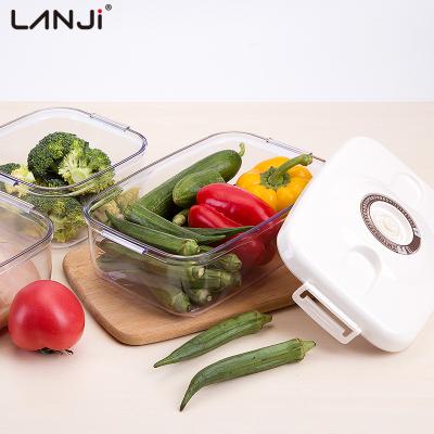 China LANJI Household Vacuum Pump Mini Rechargeable Cordless USB VCA Pack Go Vacuum Sealer for Fresh Food with Tablet Bags and Crisper for sale