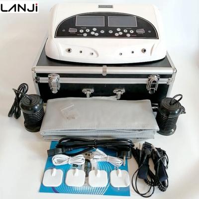 China Dual Health Care Physiotherapy Ionic Detox Foot Spa Machine with FIR Belt and Massager Pads for sale