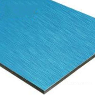 China Exterior Decoration Hairline Prefab Blue Brushed Aluminum Composite Panels ACP for sale