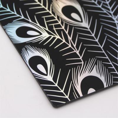 China Modern New Design Laser Series Peacock Feathers Aluminum Composite Panel ACP Panels For Cabinet for sale