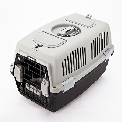 China Viable Dog Carrier Cages Air Crate Airline Approved For Box Plastic Cases Pet Transport Cage for sale