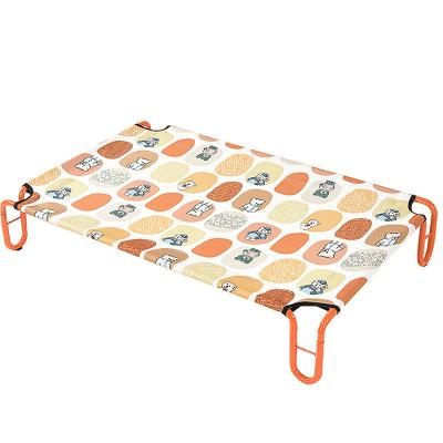 China 2021 New Arrival Portable Cooling High Bed Cat Hammock with Comfortable Printed Canvas Dog Cat Bed. for sale