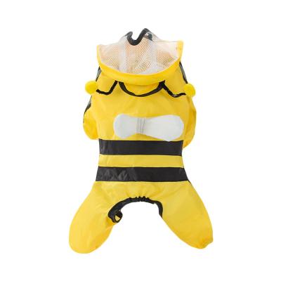 China Factory Price Selling Viable Warm Yellow Waterproof Dog Raincoat Reflective Raincoat For Walking Dogs. for sale