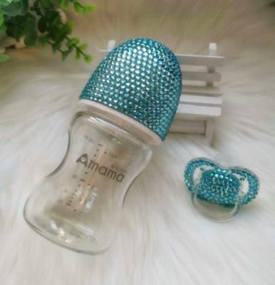 China BPA Free BPA Free 150ml Customize Baby Bottle Bling Bling Eco Friendly Drinking Bottle Set For Newborn Gift for sale