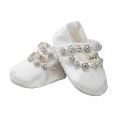 China Luxury High Quality Sweet Baptism Princess New Arrival Diamond Cross Shoes For Sale for sale