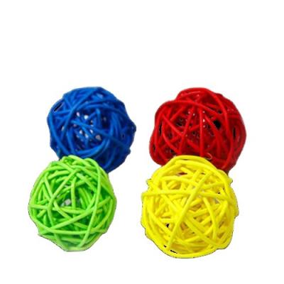 China Viable Hot Selling Candy Colors Natural Rattan Ball Rattan Weaving Ball for sale