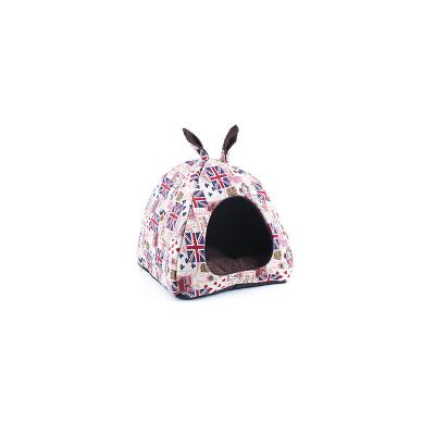 China New Style Viable Pet Foldable Self Heated For Indoor Cats Kennel With Removable Mattress Puppy Cage Cat Bed for sale