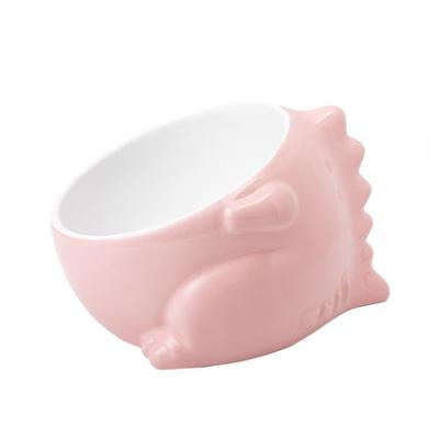 China New Design Style Sustainable Cute Animal Theme Pet Bowl Drinking Bowl Ceramic Pet Bowl for sale