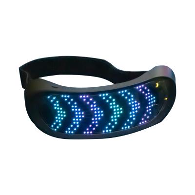 China 5 Hours Cyberpunk Led Glasses Sci-Fi Style Color-Changing Wireless App Control Led Disco Glasses for sale