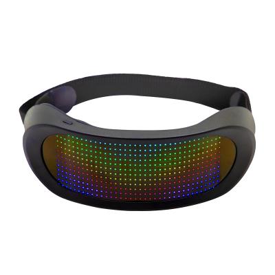 China 2021 factory price popular shiny fashion party LED glasses change LED designs as you like < 50