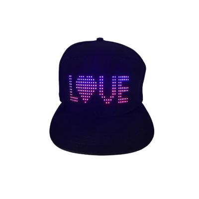 China 5 Hours App Adjustable Message Led Flashing Cap BT Adults Club Party Night for sale