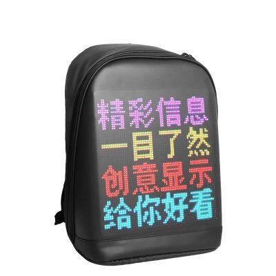 China Hot Sale Anti-theft Smart Waterproof Shining Backpack LED Led Display Advertising Backpack for sale