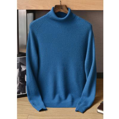 China Anti-Wrinkle 100% Pure Cashmere Warm Mens Custom Turtle Neck Sweater for sale